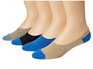 Cole Haan - Contrast Heel/Toe and Double Plaid Liner 4PK w/ Stay Up Gel Heel (Assorted 2) - Footwear
