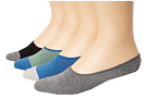 Cole Haan - Even Stripe/Contrast Heel/Toe Liner 4 Pack w/ Stay Up Gel Heel (Assorted) - Footwear