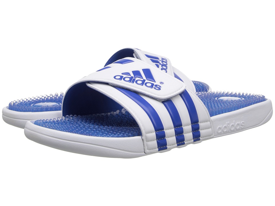 adidas Adissage Graphic 2 (White/Blue Beauty/Solar Blue) Men's Shoes