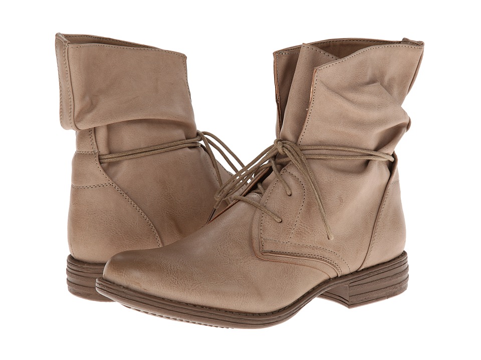 SKECHERS Mad Dash-Wrap (Taupe) Women's Lace-up Boots