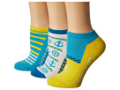 Sperry Top-Sider - Core Active Nautical Stripe 1/2 Cushion 3 Pack (White) - Footwear
