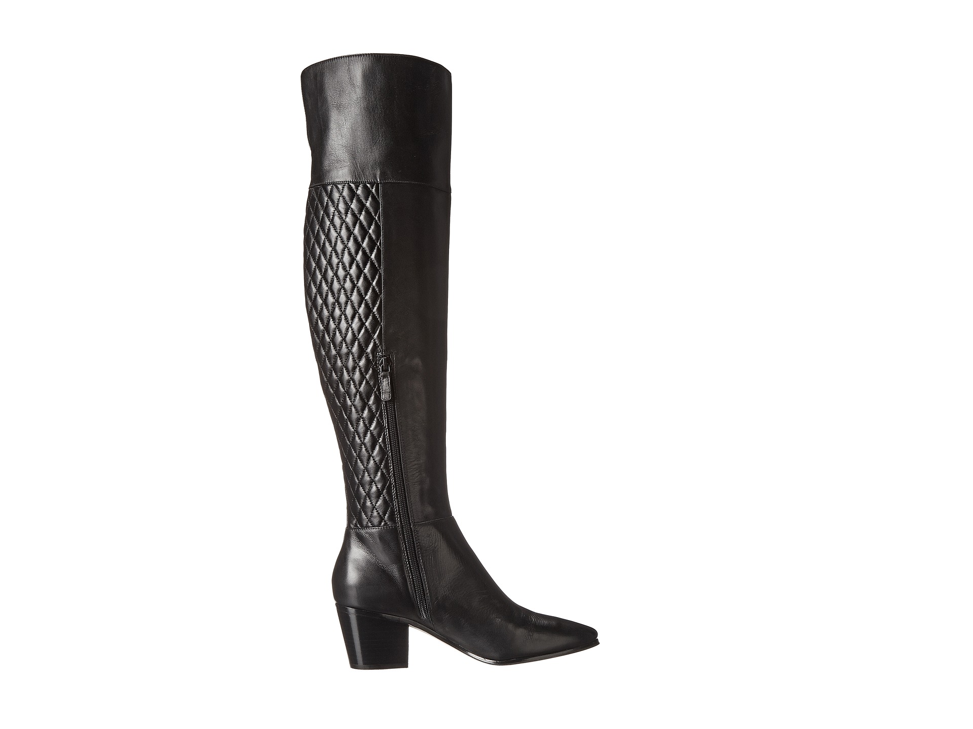 ... Haan Everly Over The Knee Boot Quilted Black | Shipped Free at Zappos