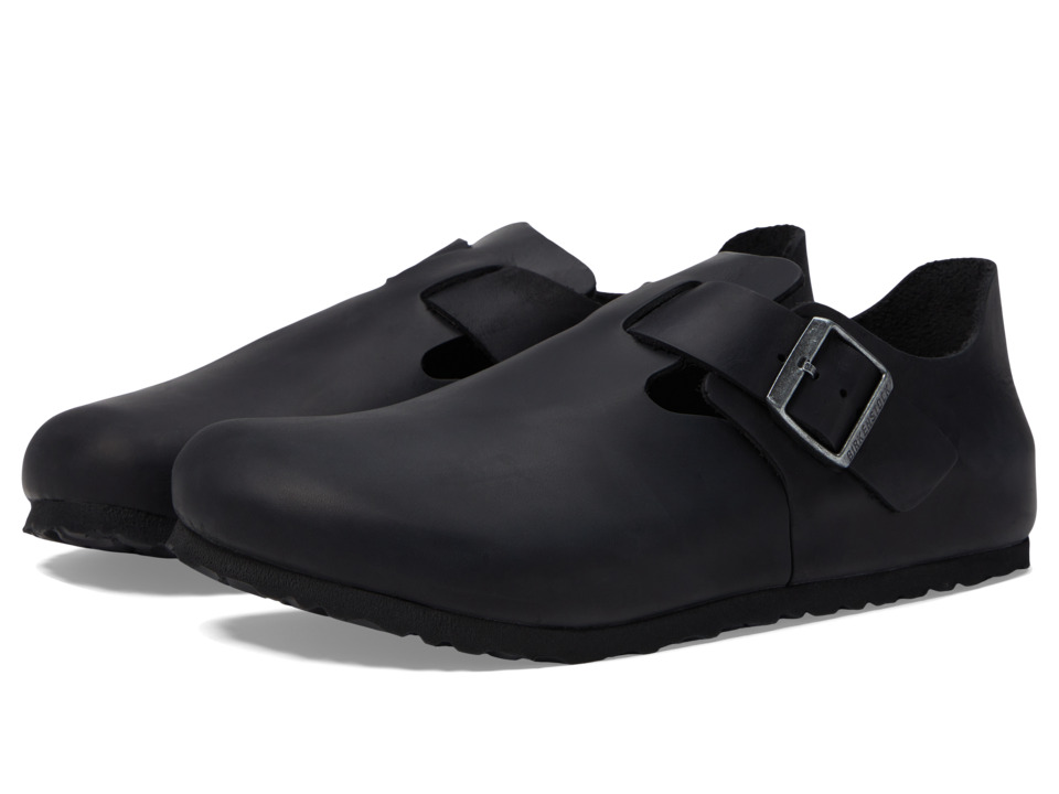 Birkenstock - London (Black Oiled Leather 1) Slip on  Shoes