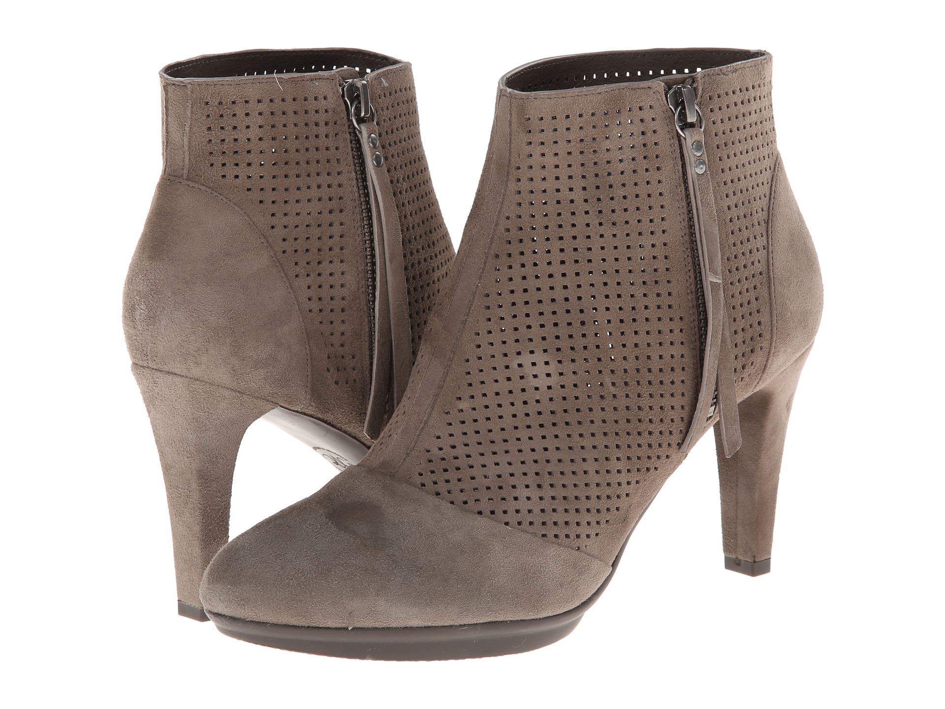 Johnston Murphy Lani Zip Bootie Fawn Suede | Shipped Free at Zappos