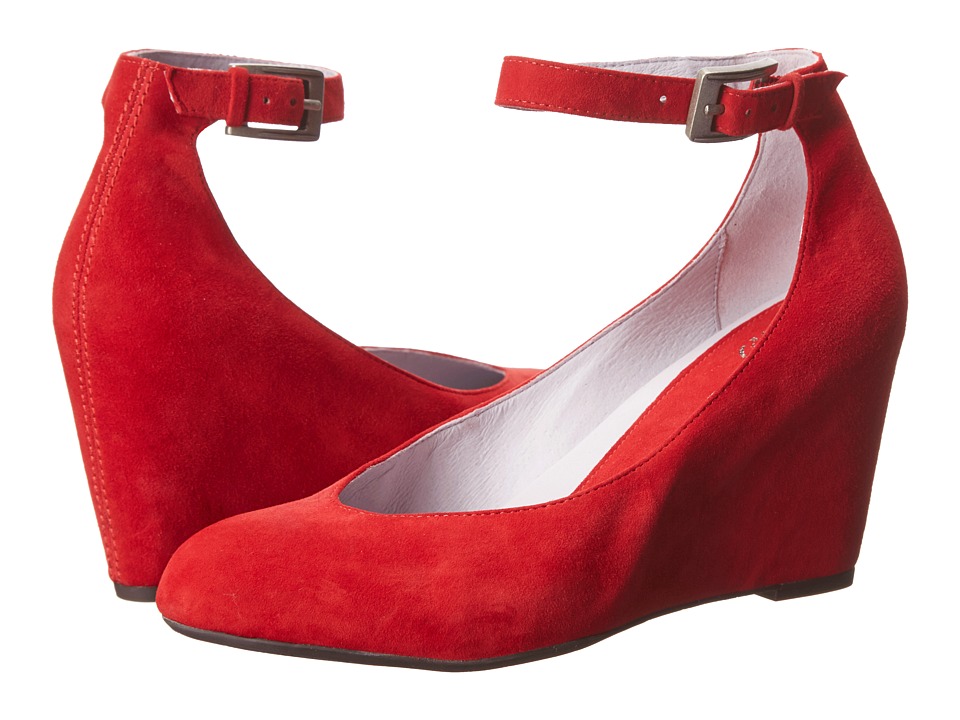 Johnston  Murphy Tracey Ankle Strap (Cardinal Red Suede) Women's ...