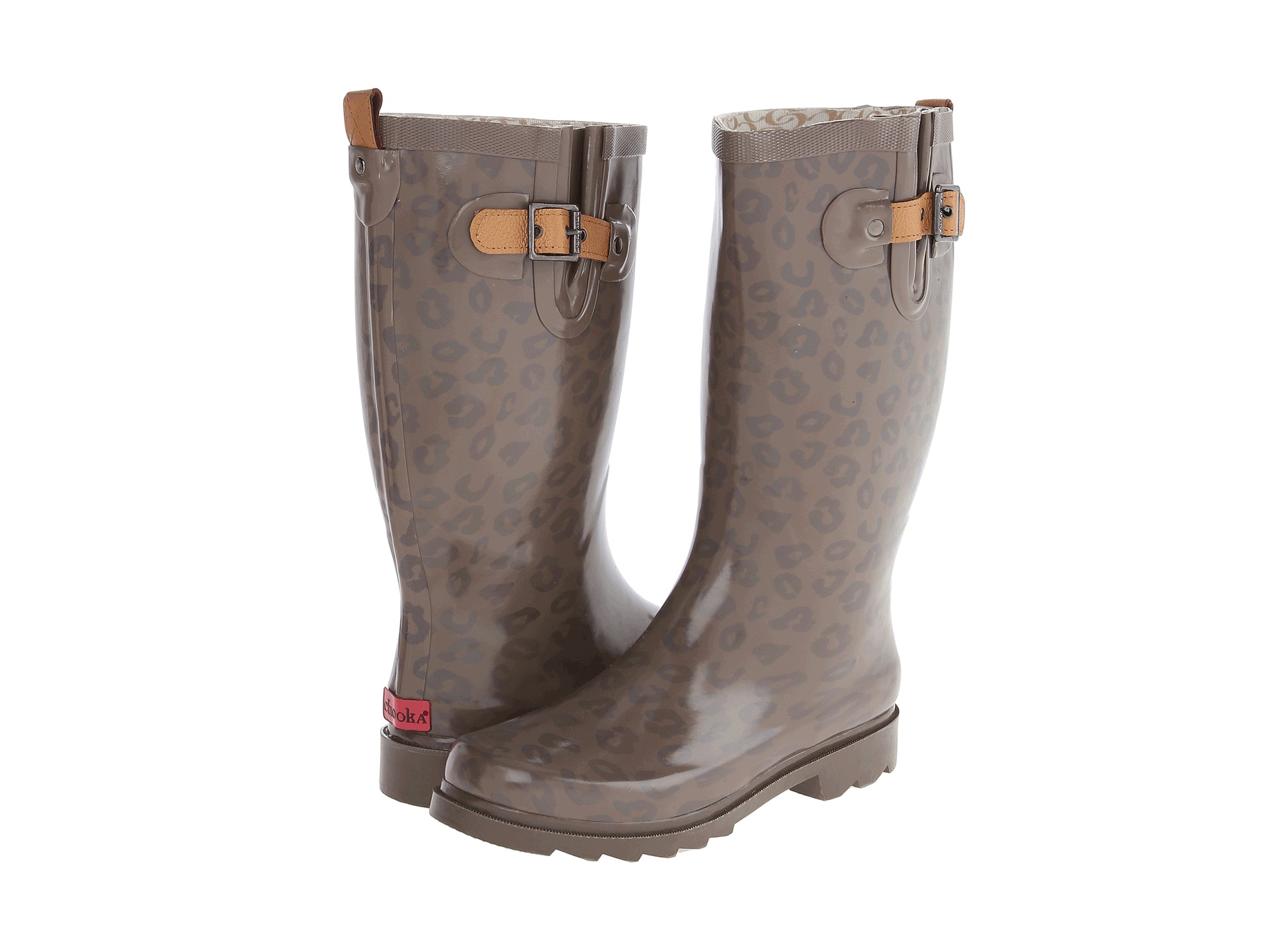 Chooka Top Solid Leopard Rain Boot | Shipped Free at Zappos
