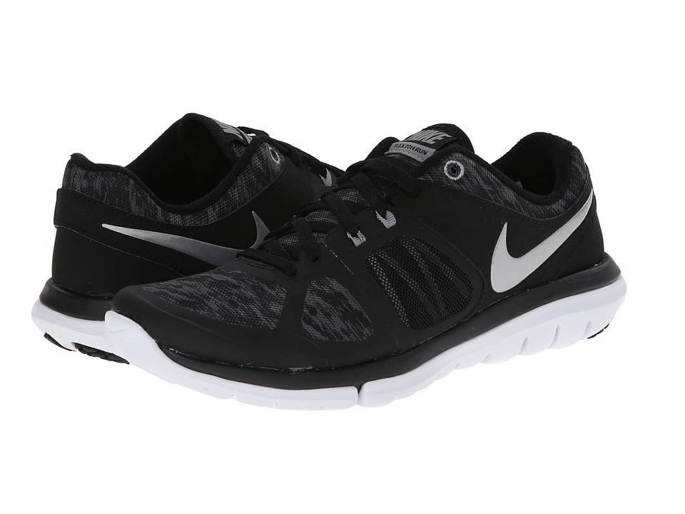 Nike Flex 2014 RN Flash (Black/Reflective Silver/Metallic Dark Grey) Women's Running Shoes