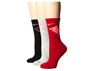 Nike Dri-Fit Fly Crew 3-Pair Pack (Black/Hyper Punch/Grey Heather/Hyper Punch/Gym Red/Hyper Punch)