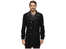 Cole Haan Doubleface Wool Double Breasted Coat (Indian Ink)