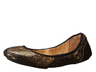 Cole Haan Avery Ballet (Chestnut Gold Snake Print/Black Suede)
