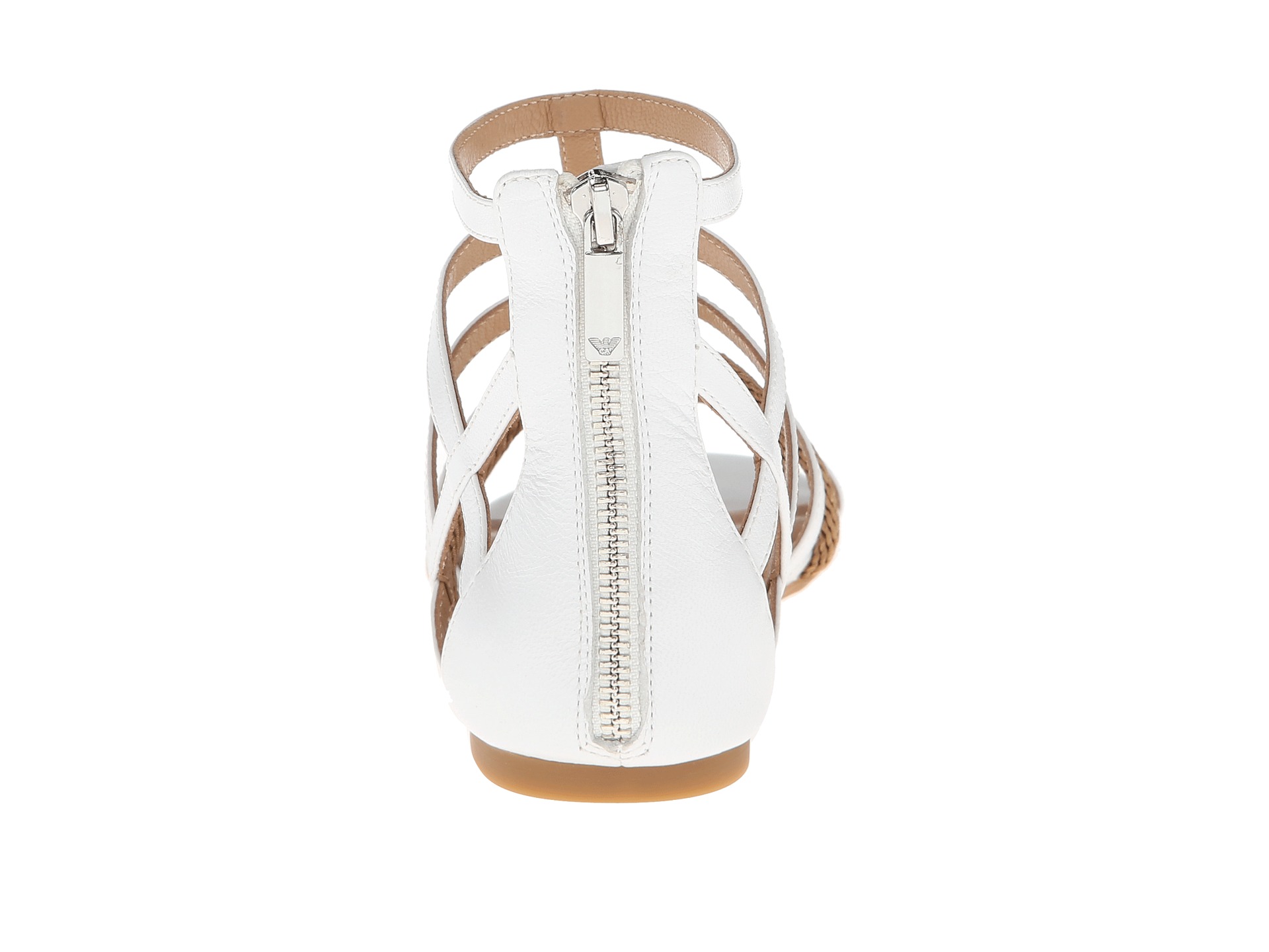 Armani Jeans Gladiator Sandal White | Shipped Free at Zappos