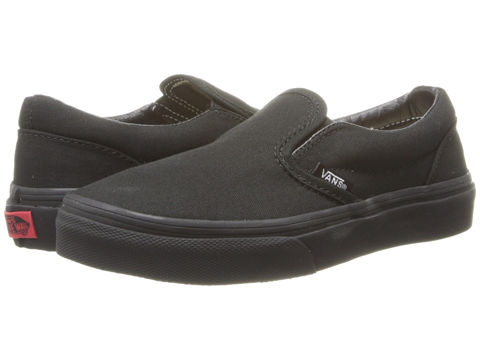 Vans Kids Classic Slip-On (Little Kid/Big Kid) (Black/Black) Kids Shoes