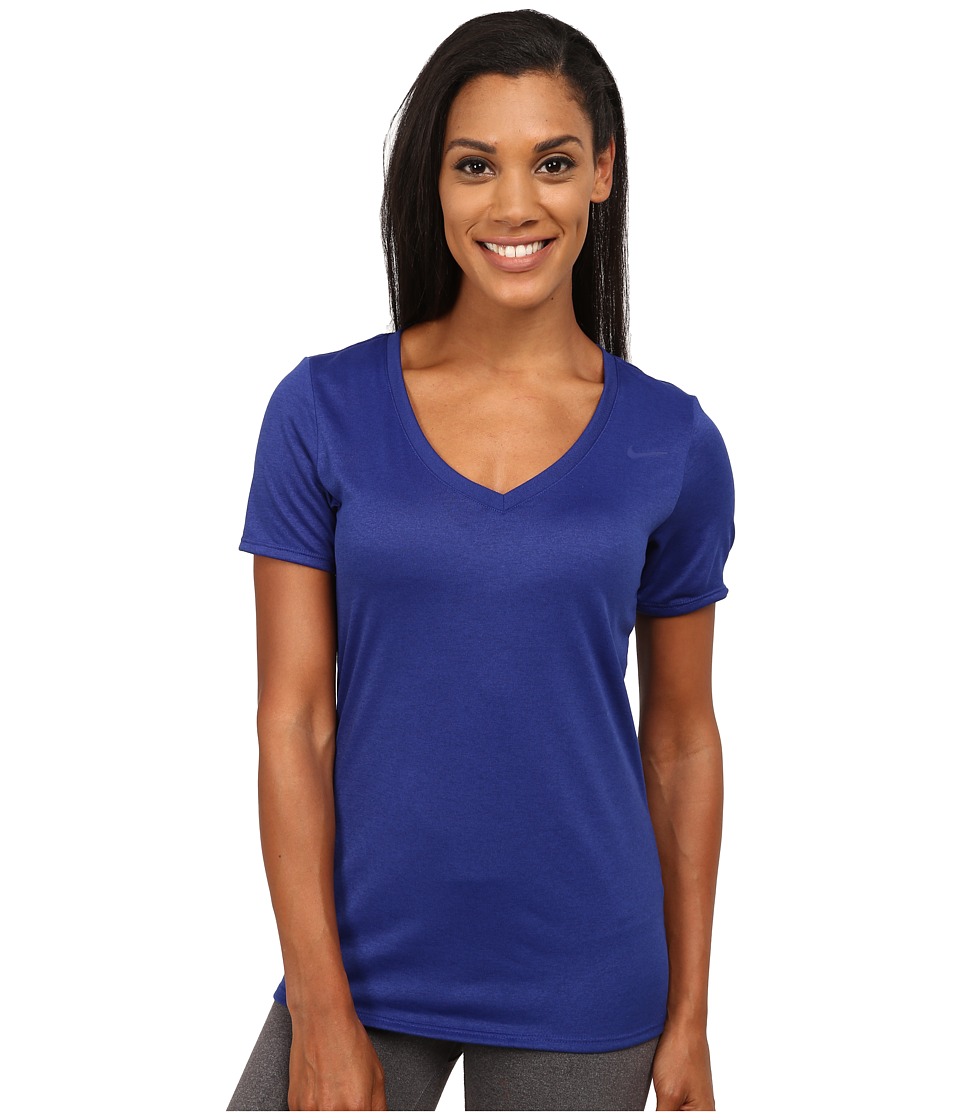 Nike - Legend 2.0 V-Neck Training Tee (Deep Royal Blue/Deep Royal Blue) Women
