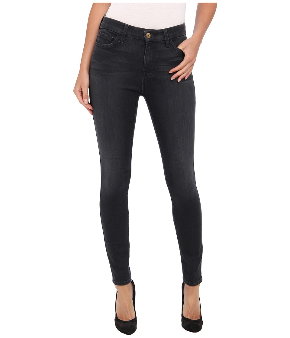 7 For All Mankind The High Waist Ankle Skinny w/ Contour Waistband in Bastille Grey (Bastille Grey) Women