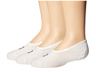 Sperry Top-Sider Solid Canoe Liner 3-Pair Pack (Big Kid) (White)