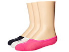 Sperry Top-Sider Solid Canoe Liner 3-Pair Pack (Big Kid) (Ultra Pink)