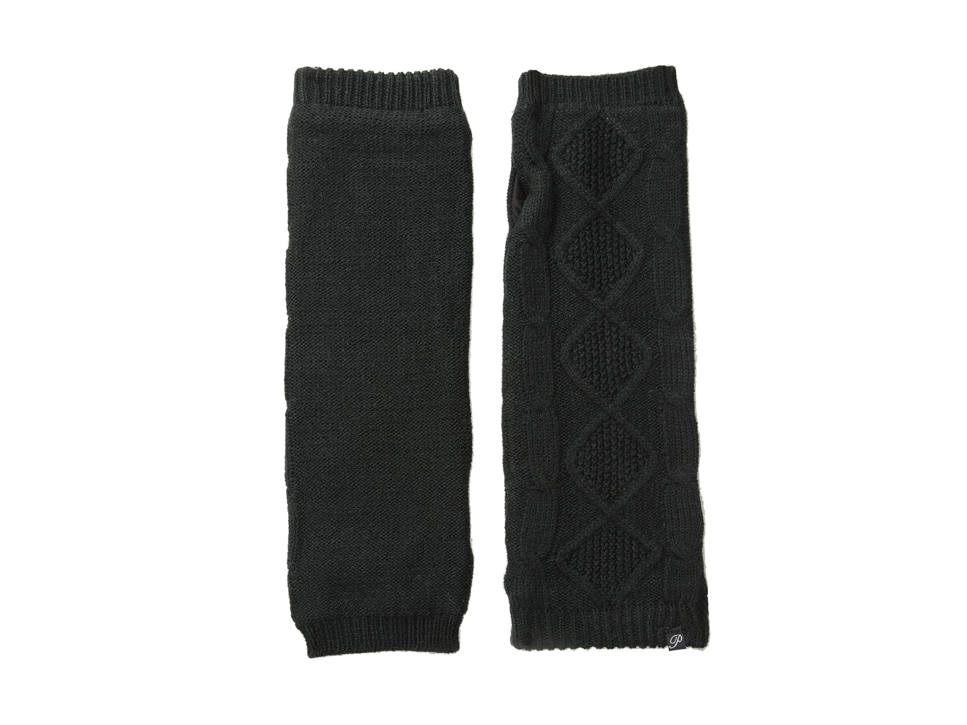 ... Fleece Lined Cable Knit Arm Warmer Black | Shipped Free at Zappos