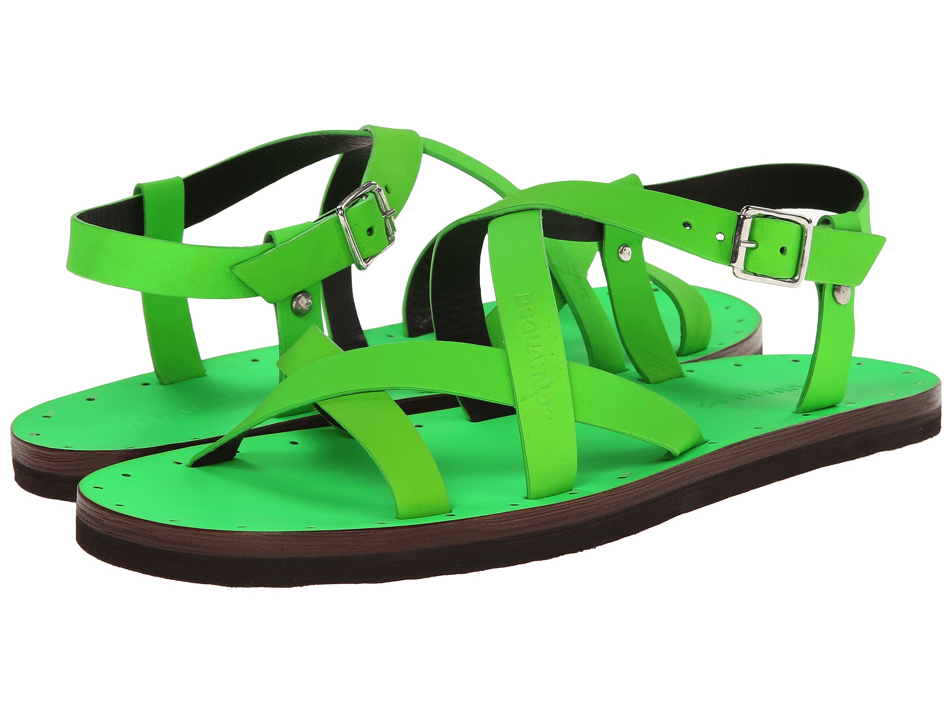 DSQUARED2 Jesus On The Beach Sandal Fluorescent Green - Zappos ...