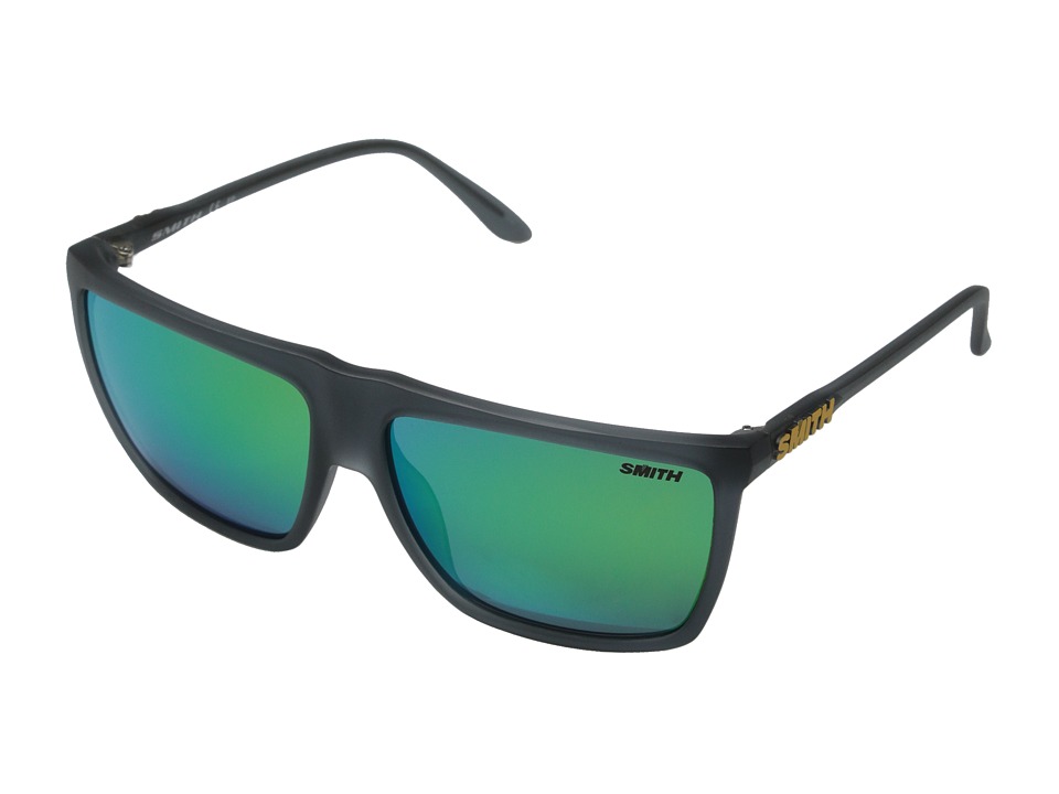 Smith Optics Cornice (Matte Smoke/Green Sol-X Carbonic TLT Lenses) Plastic Frame Fashion Sunglasses