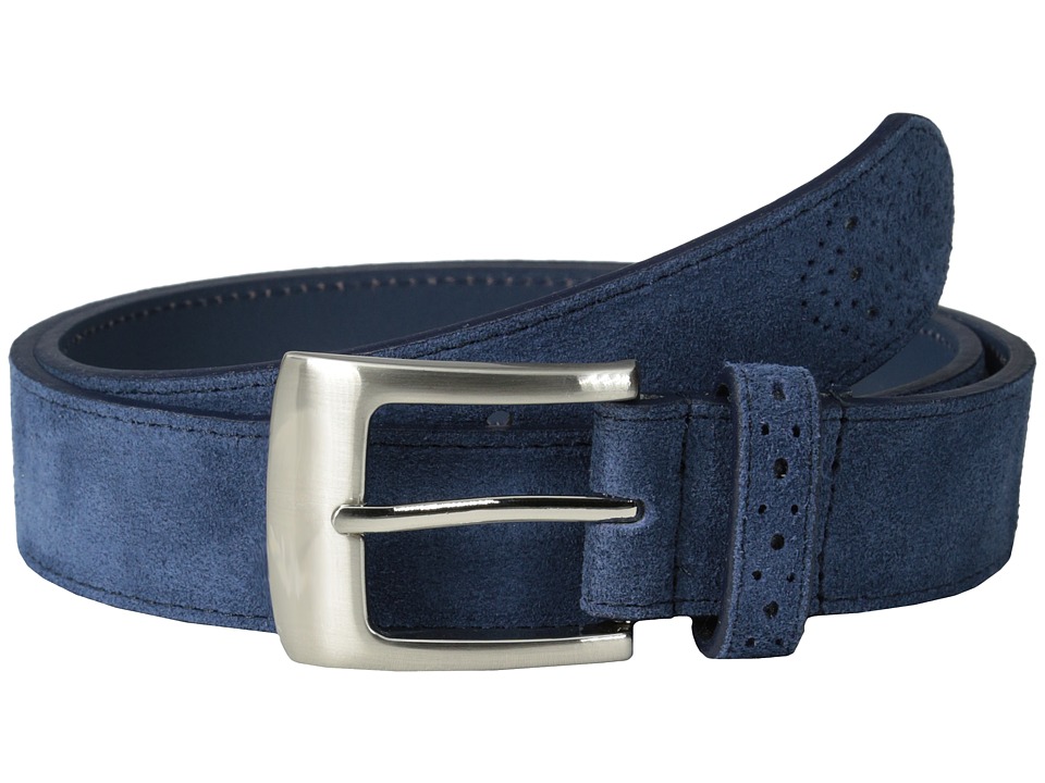 Stacy Adams 32mm Genuine Suede Leather (Blue) Men