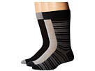 Cole Haan Gradient Stripe Crew 3-Pack (Black/White)
