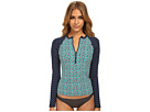 Sperry Top-Sider Marrakesh Medley Rashguard Top w/ Removable Cups (Navy)