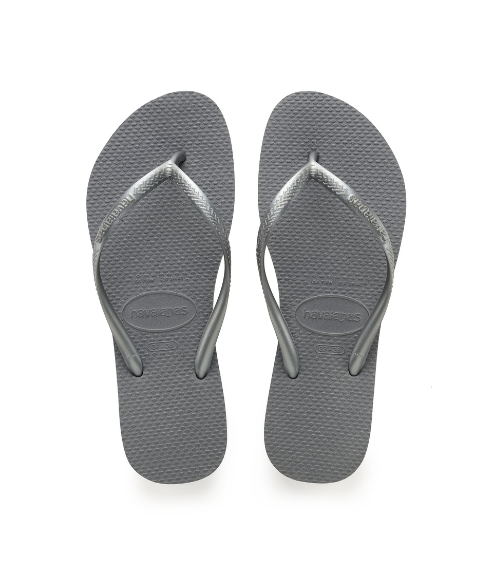 Havaianas Slim Flip Flops (Steel Grey) Sandals