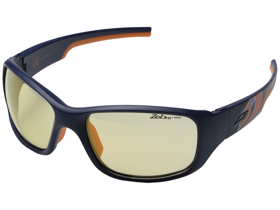 Julbo Eyewear Stunt Sunglasses (Blue/Orange with Zebra Light Hard Lenses) Sport Sunglasses