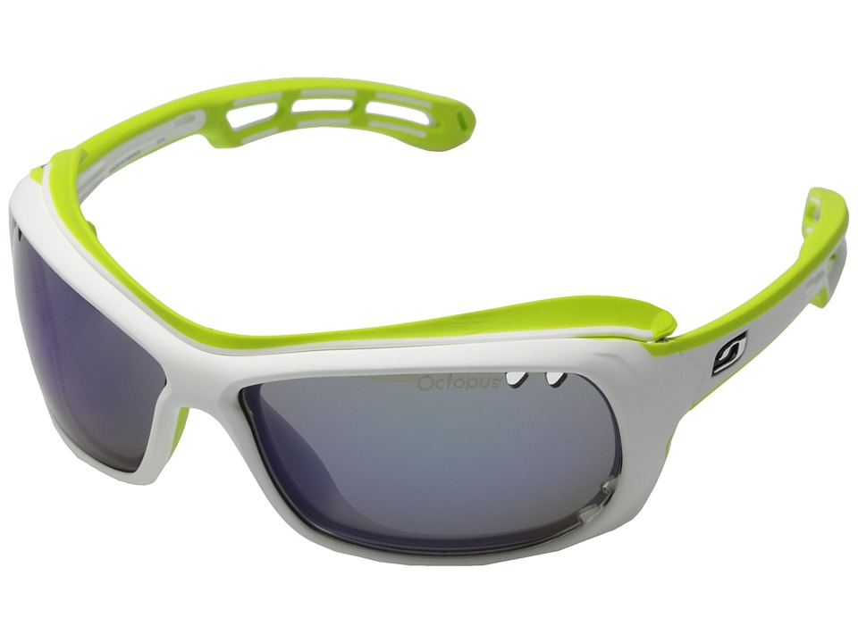 Julbo Eyewear Wave Sunglasses White/Green with Octopus Lenses Sport Sunglasses
