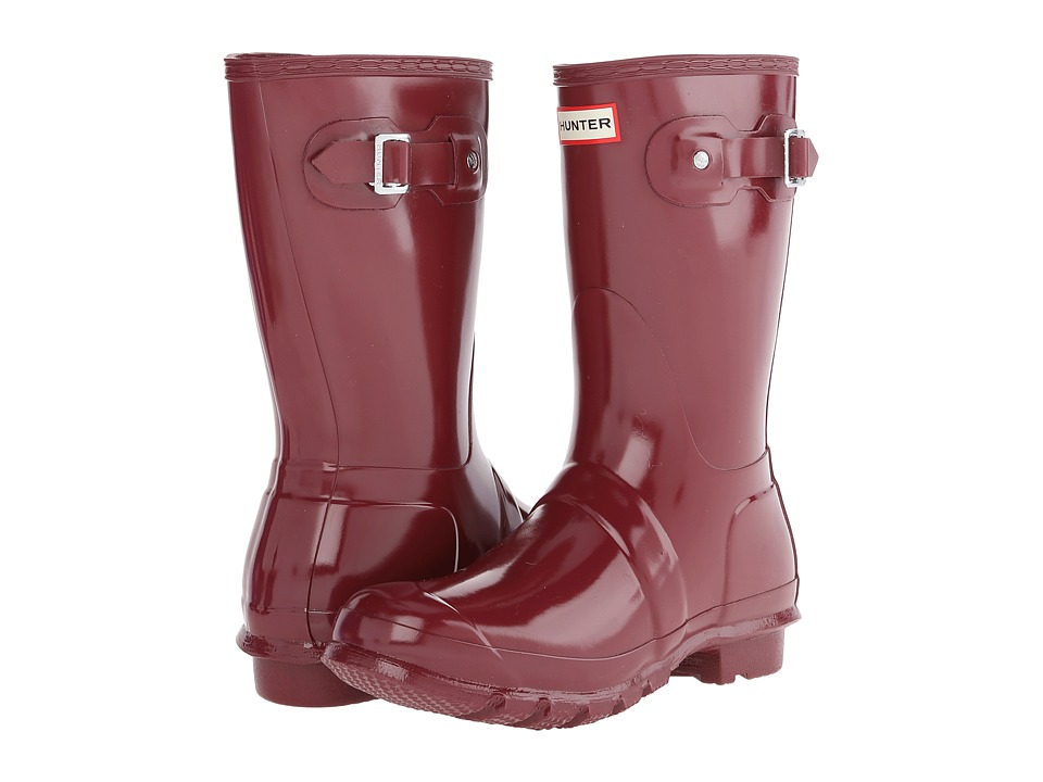 Zappos Hunter - Original Short Gloss (Damson) Women's Rain Boots ...