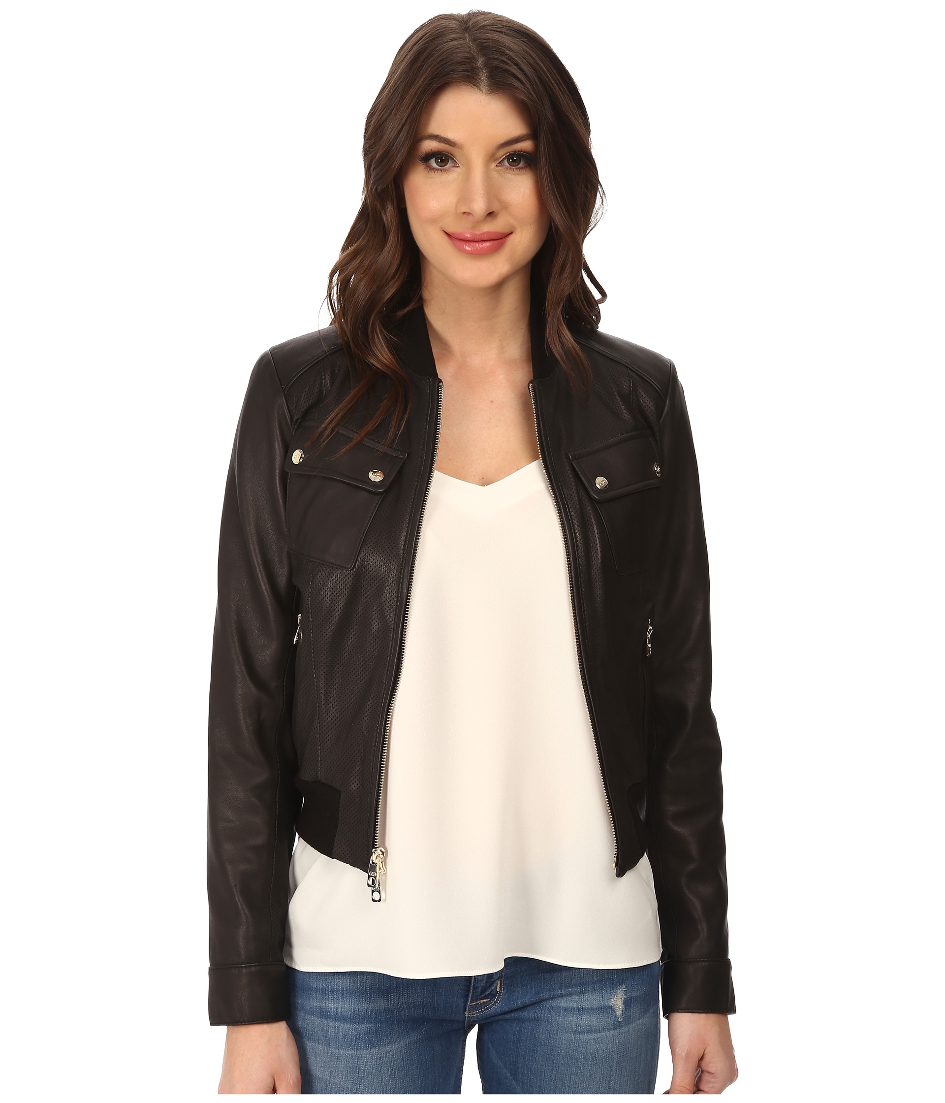 Collection Women S Bomber Leather Jacket Pictures - The Fashions ...