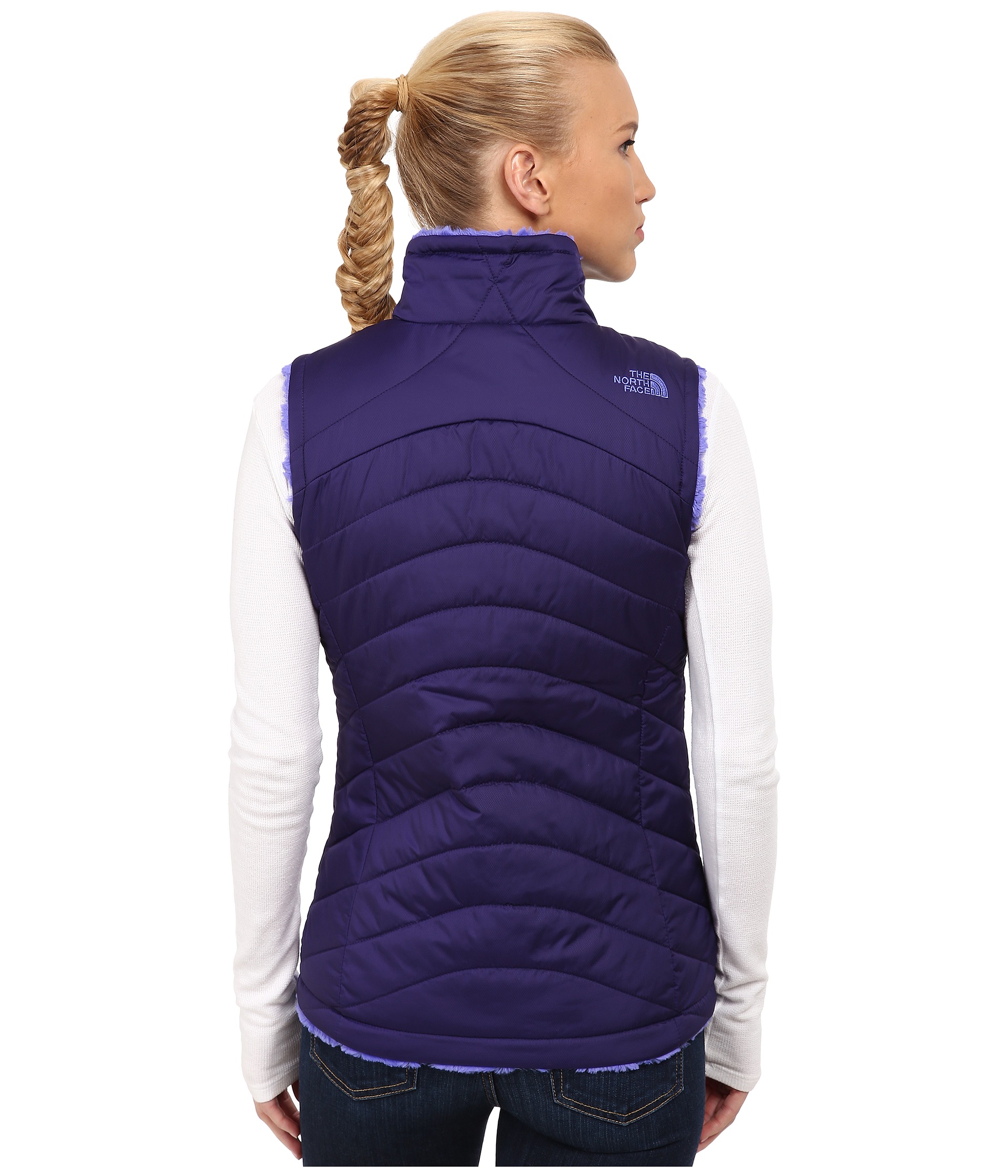 north face reversible vest for women brown