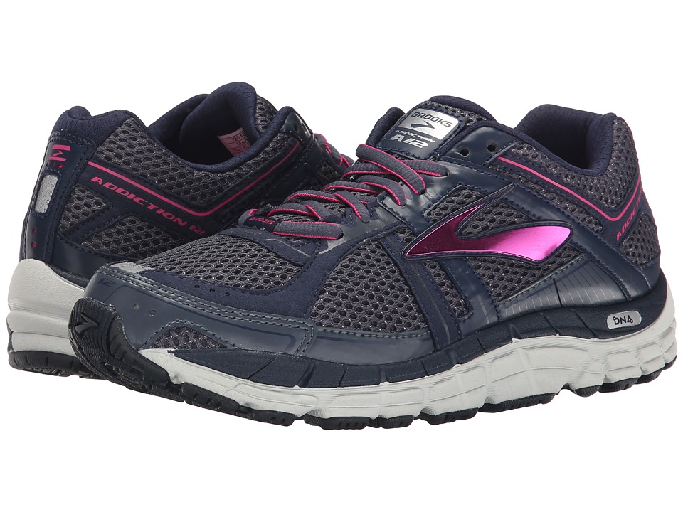 A Resource Guide for Healing from Plantar Fasciitis 8 Brooks - Addiction 12 (Ombre Blue/Obsidian/Fuchsia Purple) Women's Running Shoes