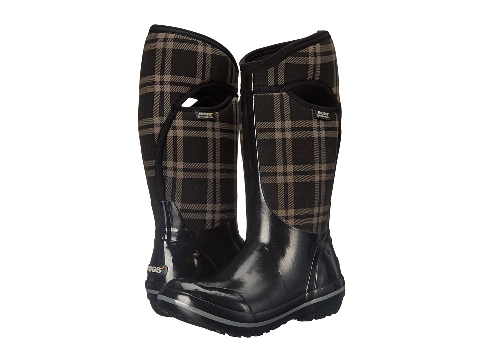 Bogs - Plimsoll Plaid Tall (Black) Women