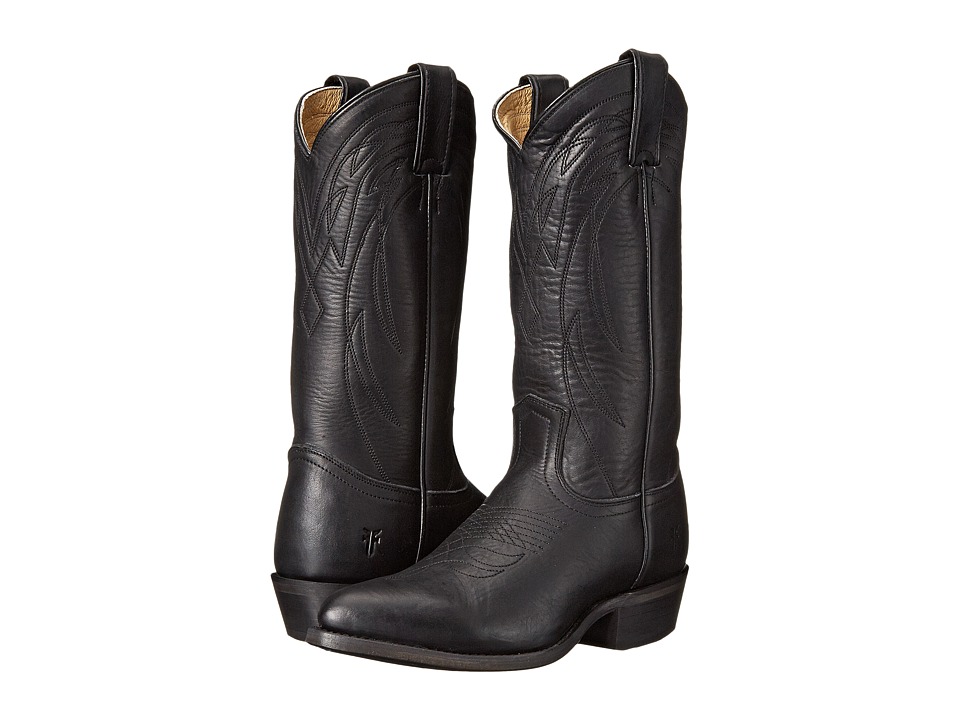Frye Billy Pull On (Black Washed Oiled Vintage) Western Boots