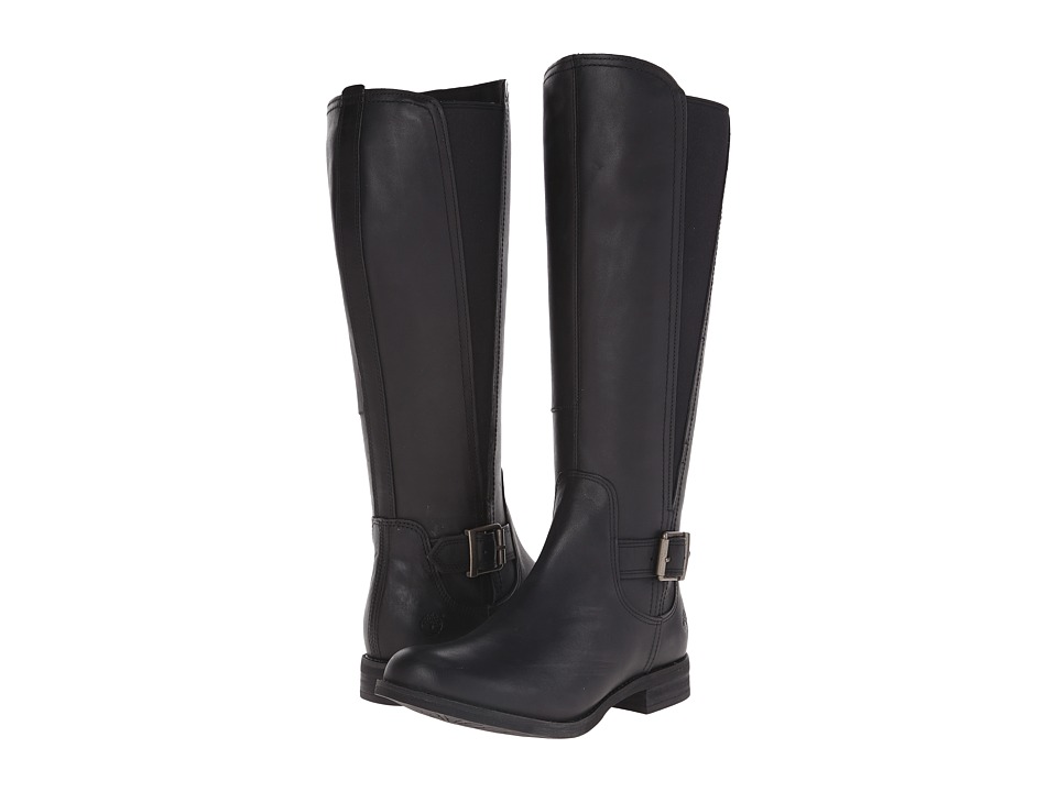 Timberland - Savin Hill Medium Shaft Tall Boot (Black Smooth) Women