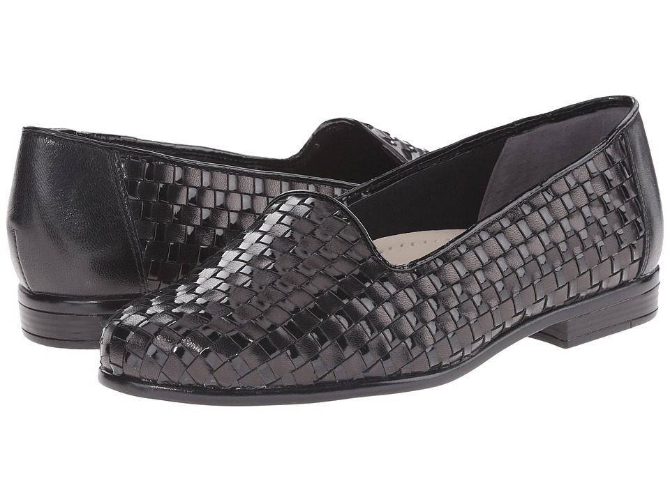 Trotters Liz (Black Dress Kid Leather/Patent) Women's Shoes