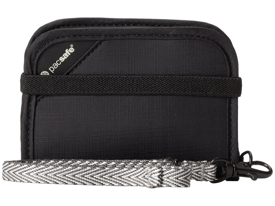 Pacsafe RFIDsafe V50 Anti Theft RFID Blocking Compact Wallet Black Wallet Handbags