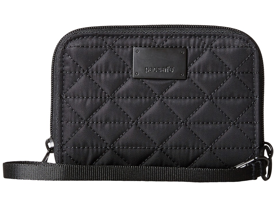 Pacsafe RFIDsafe W100 RFID Blocking Wallet Black Wallet Handbags