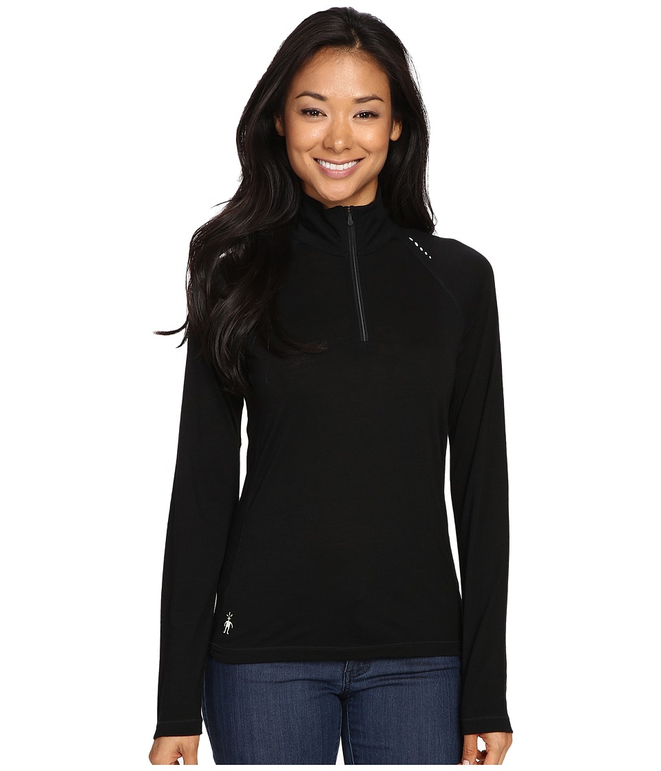 Smartwool - PhD Ultra Light Zip Top (Black) Women
