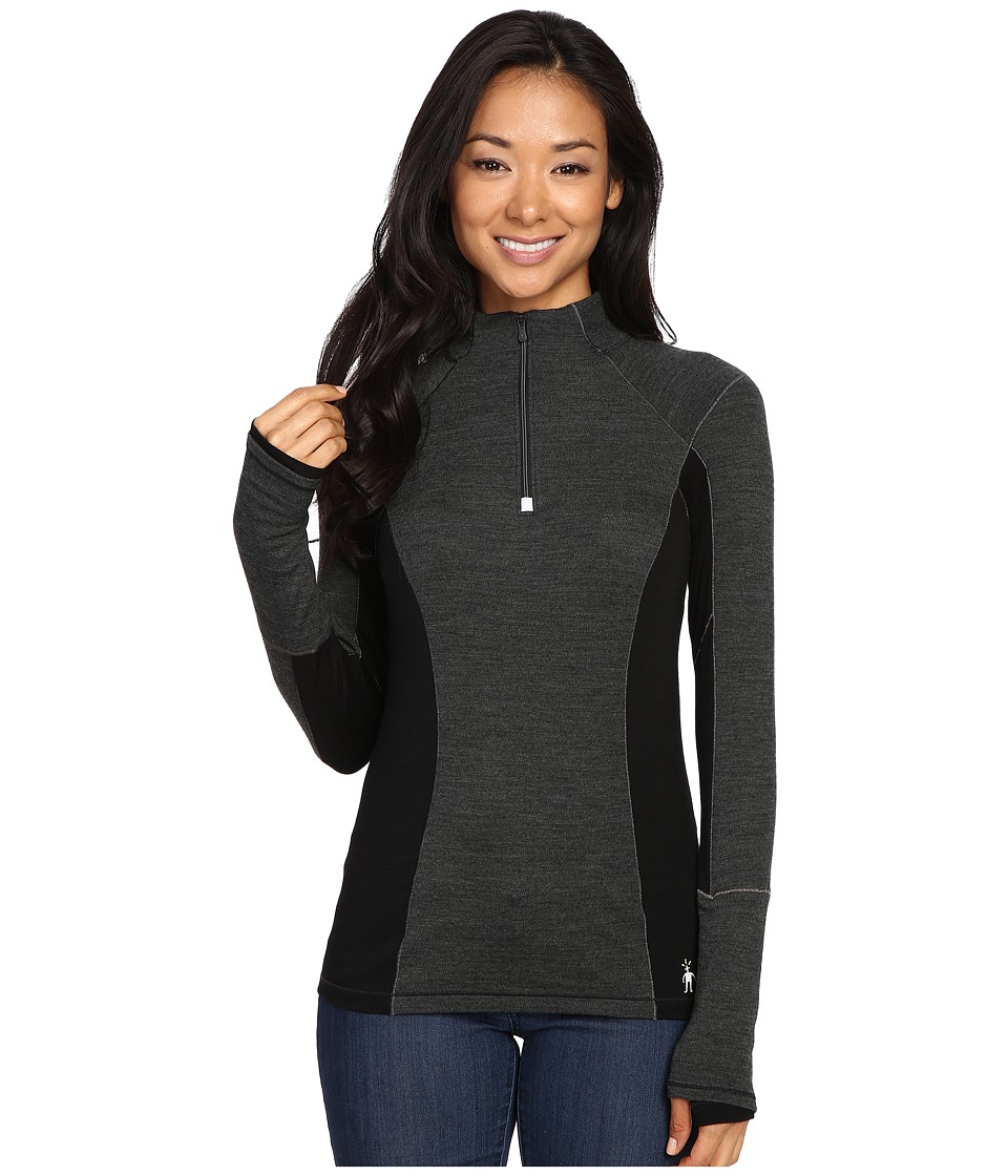 Smartwool - PhD Light Zip Top (Charcoal Heather) Women