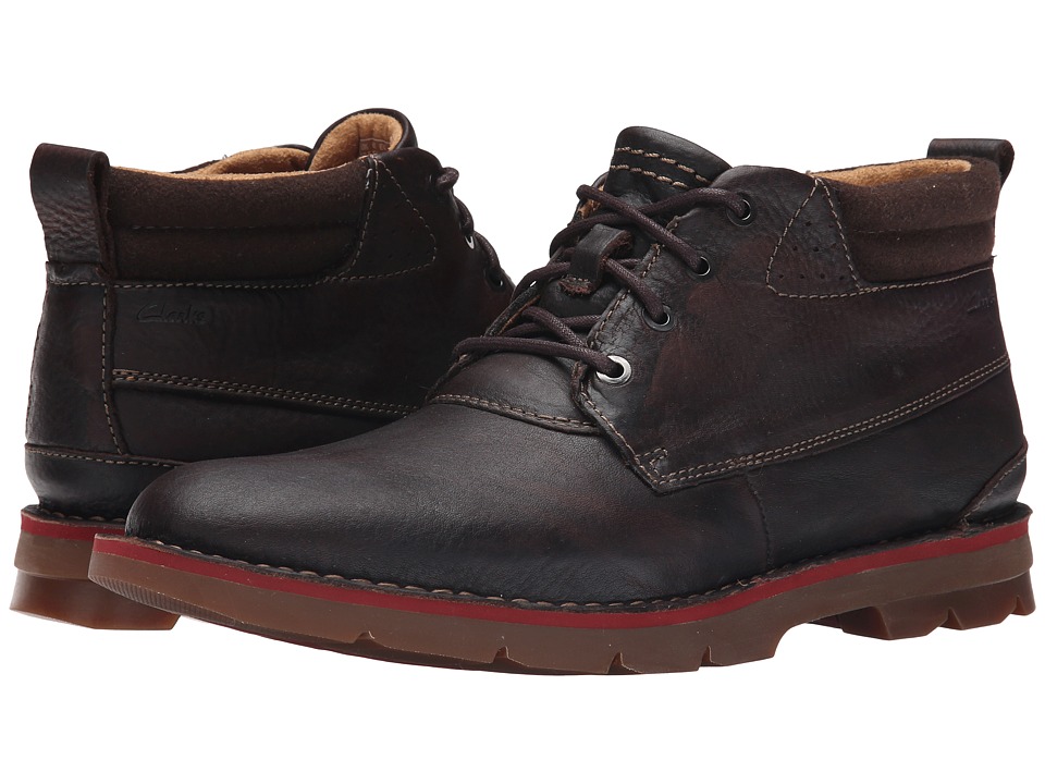 Clarks - Varick Hill (Dark Brown Tumbled Leather) Men