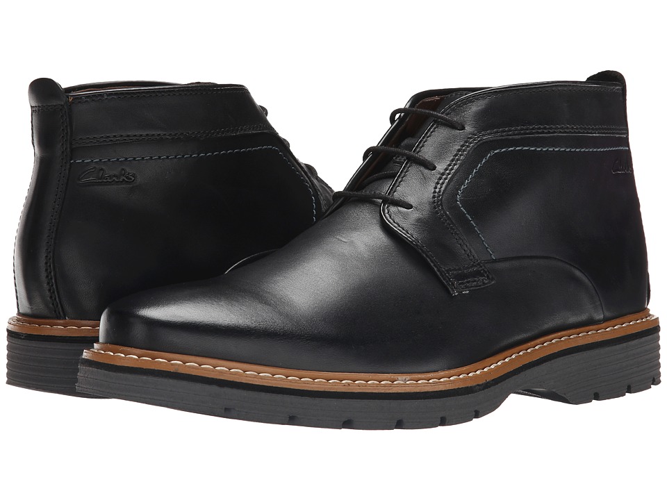 Clarks - Newkirk Top (Black Leather) Men
