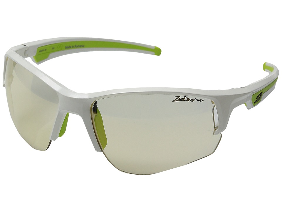 Julbo Eyewear Ventrui Performance Sunglasses Shiny White/Green Sport Sunglasses