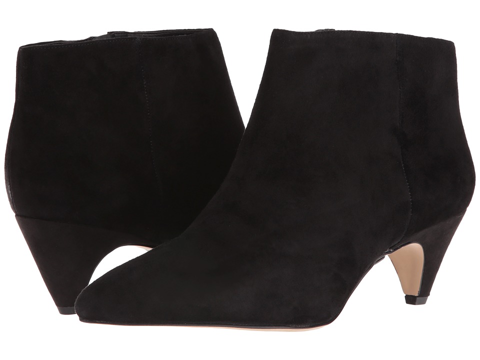 Sam Edelman - Lucy Ankle Boot (Black Suede/Canvas 1) Women