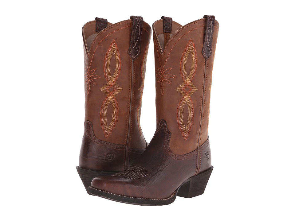 Ariat Round Up Square Toe II (Acorn/Tan) Cowboy Boots