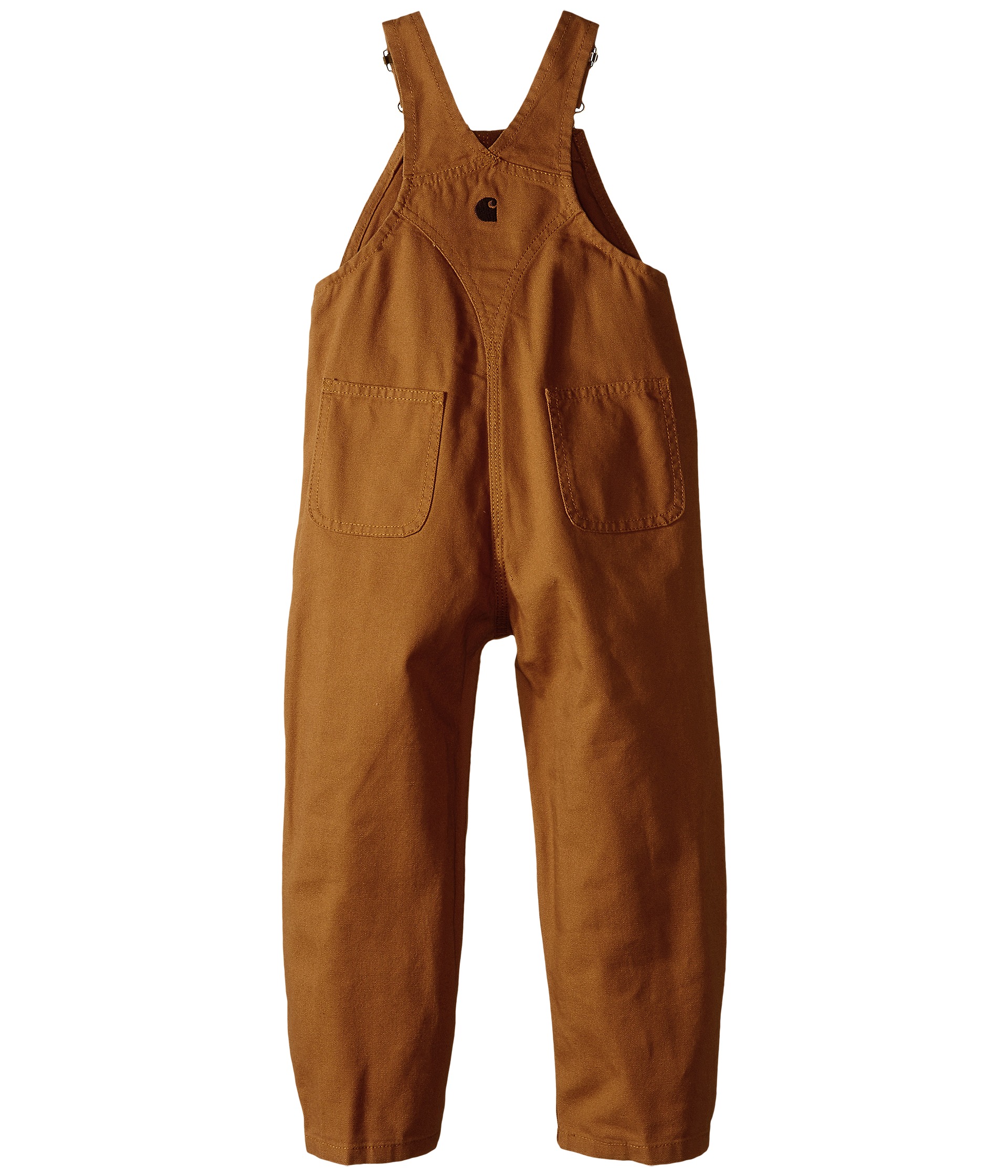 Carhartt Kids Canvas Bib Overalls (Toddler) Carhartt Brown