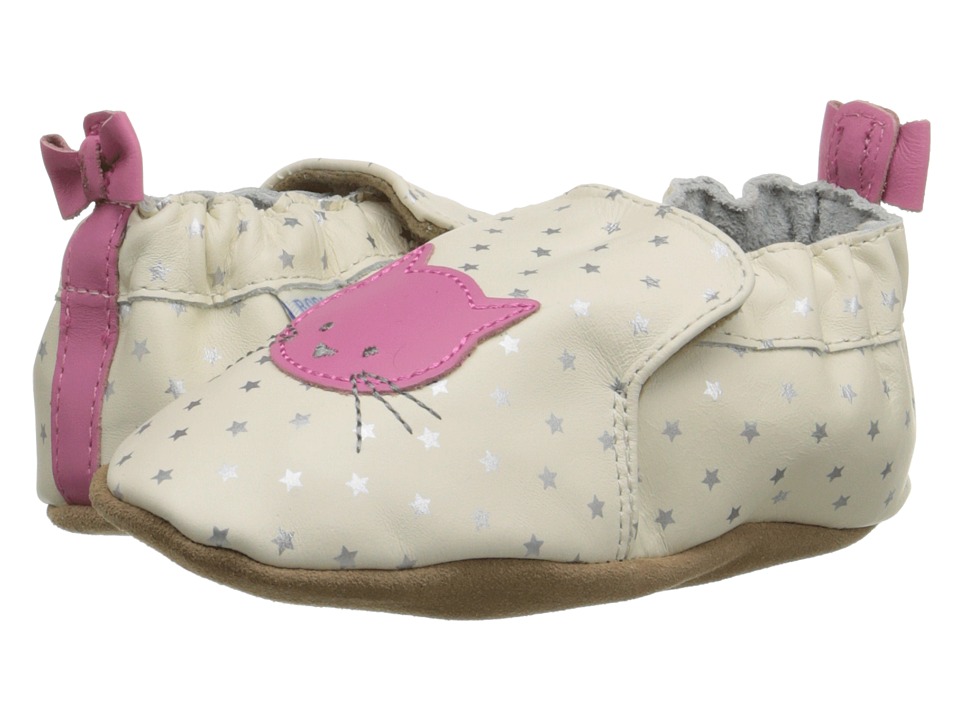 Robeez Cosmic Kitty Soft Sole Infant/Toddler Cream Girls Shoes