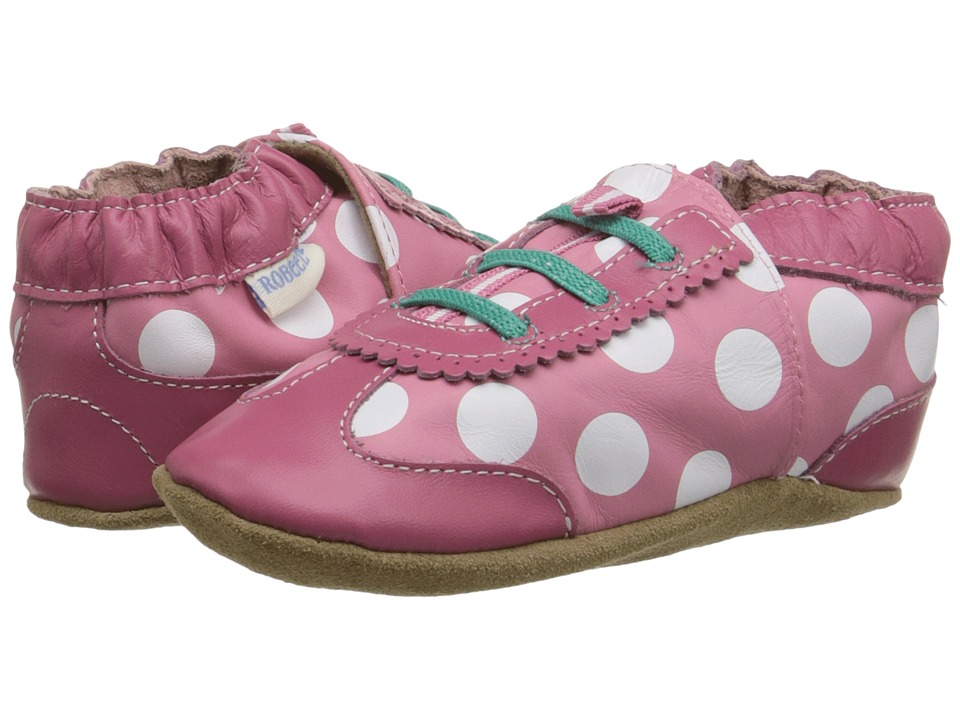 Robeez Dotted Dolly Soft Sole Infant/Toddler Hot Pink Girls Shoes