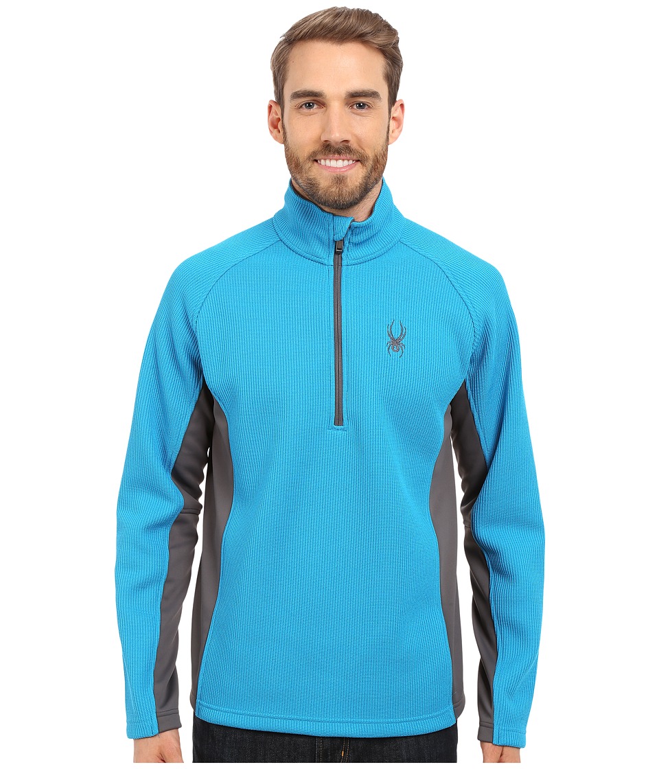 Spyder - Outbound Half Zip Mid Weight Core Sweater (Electric Blue/Polar/Polar) Men